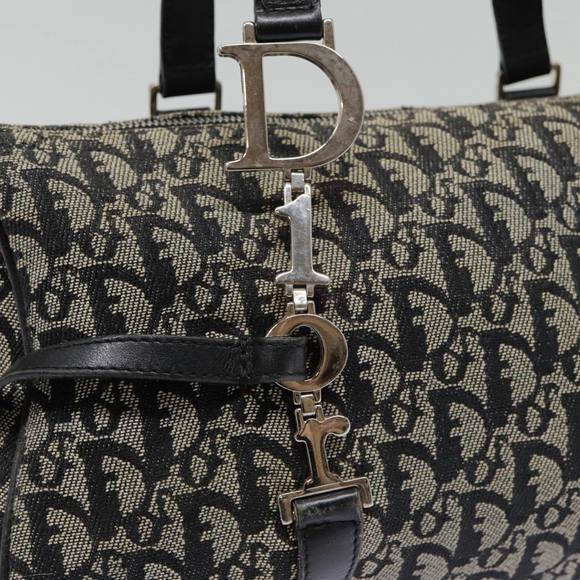 Christian Dior Trotter Canvas Shoulder Bag Black Silver Auth yk14793 - Picture 14 of 16